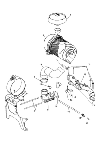 Kohler Cv730-3148 Air Intake And Filtration Diagram and Parts List for Z-FORCES60 (53BH5FJD-53BH5FJD050)(2013) Cub Cadet Lawn Tractor